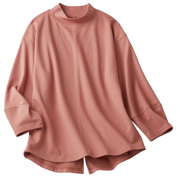 BELLUNA（ベルーナ）の「吸湿発熱ポンチ素材袖デザインプルオーバー（カットソー）」｜詳細画像