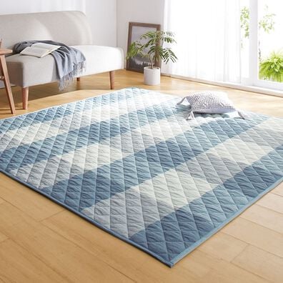 「洗える綿１００％しじらキルトカーペット（カーペット）」