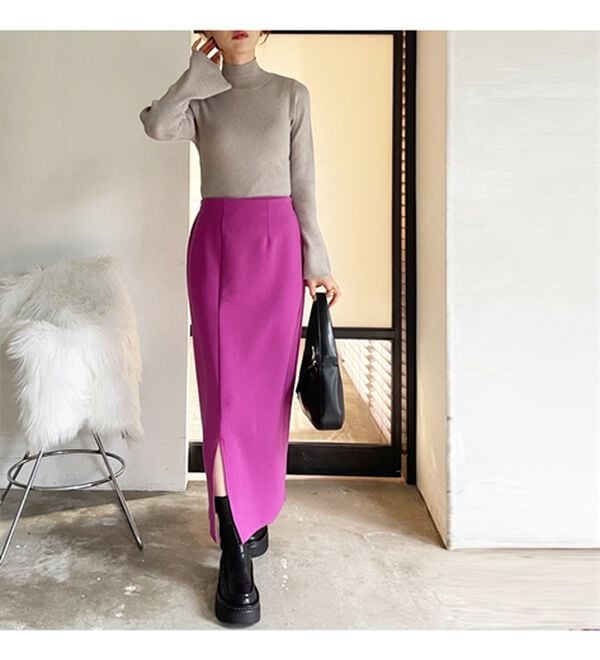 GeeRA（ジーラ）の「楽ちん！滑らか美ラインダンボールナロースカート（ロングスカート）」｜詳細画像