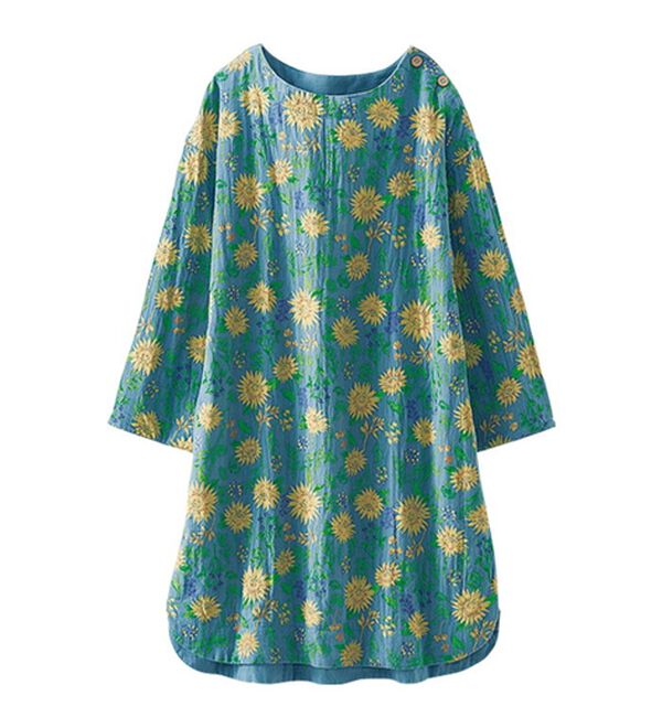 BELLUNA（ベルーナ）の「風が通り抜けるダブルガーゼプリントチュニック（チュニック）」｜詳細画像