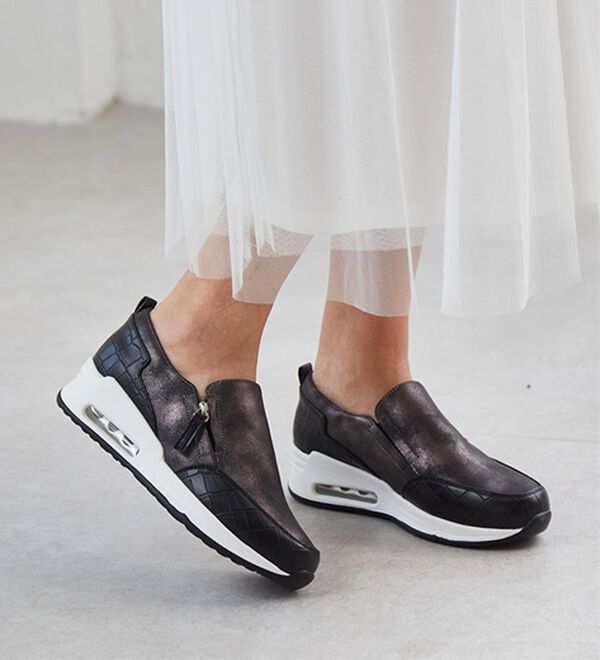 ルフラン（ルフラン）の「クロコ型押切替エアソールスニーカー（スニーカー）」｜詳細画像