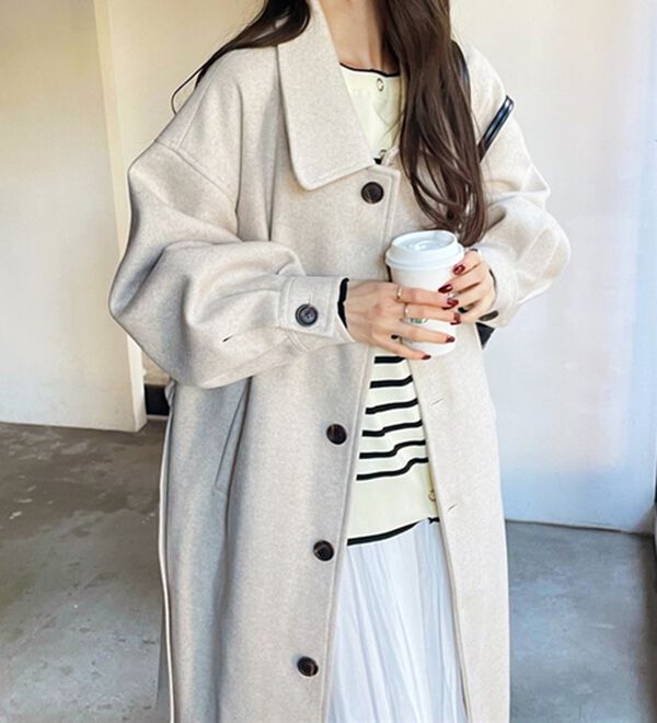 GeeRA（ジーラ）の「ポケットデザインステンカラーコート（ロングコート）」｜詳細画像