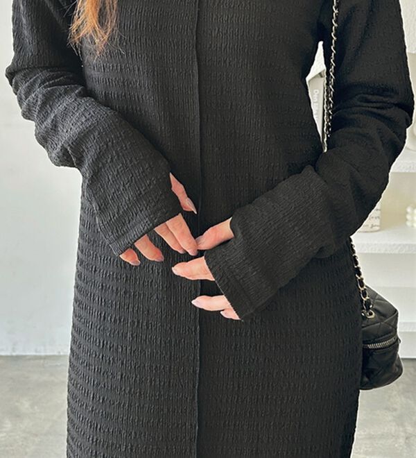 GeeRA（ジーラ）の「全骨格対応！選べるネックジャガードワンピ―ス（カットソーワンピース）」｜詳細画像