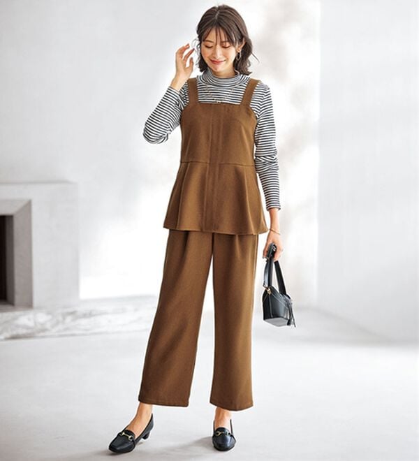 BELLUNA（ベルーナ）の「【2点セット】ウーリッシュ素材ビスチェセットアップ（セットアップ）」｜詳細画像