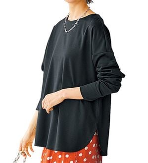 BELLUNA（ベルーナ）の「もちっとなめらか！大人顔サマ見えプルオーバー（カットソー）」｜チャコール