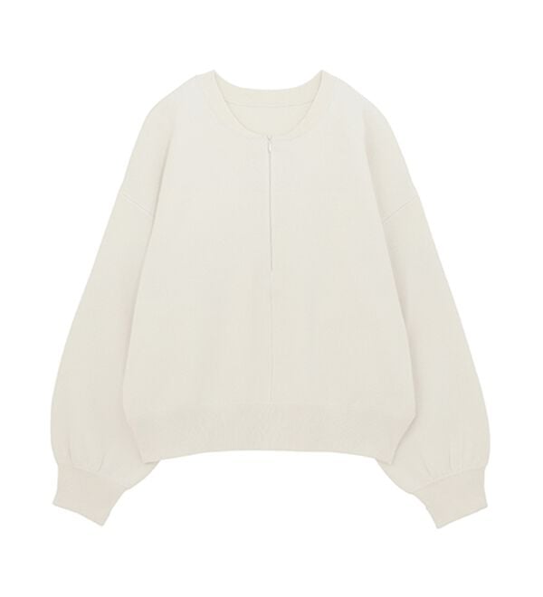 RANAN（ラナン）の「ハーフジップスウェットライクニット（ニット・セーター）」｜詳細画像