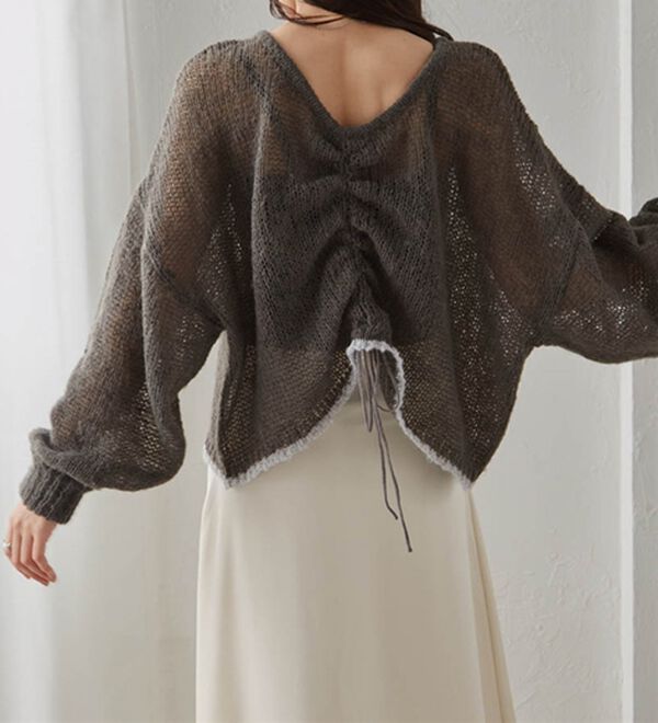 RANAN（ラナン）の「モヘアライク２ＷＡＹギャザーニット（ニット・セーター）」｜詳細画像