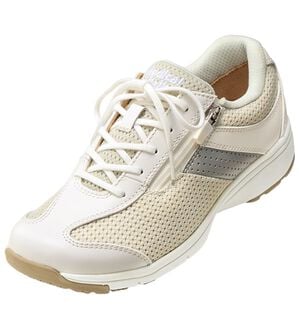 BELLUNA（ベルーナ）の「膝サポートアサヒメディカルウォーク牛革靴（スニーカー）」｜アイボリー