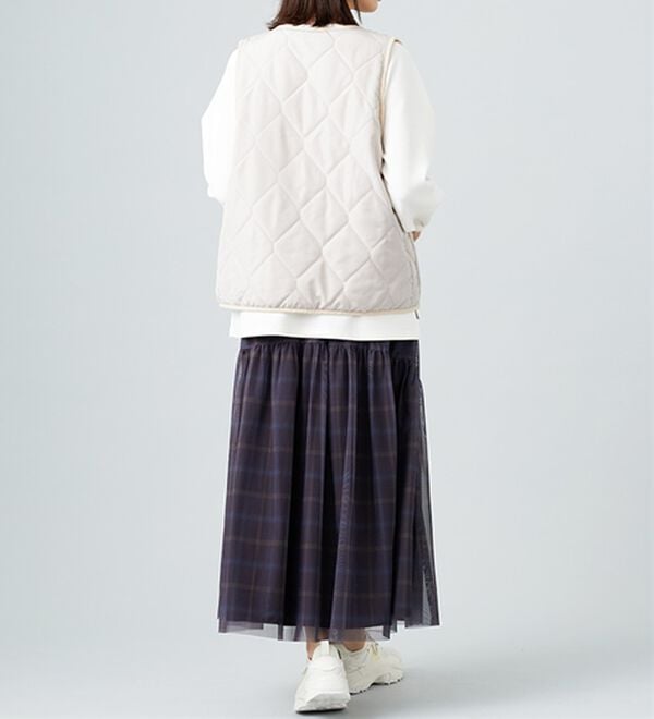 BELLUNA（ベルーナ）の「【洗える！】裏ファー素材中わたキルトベスト（ベスト）」｜詳細画像