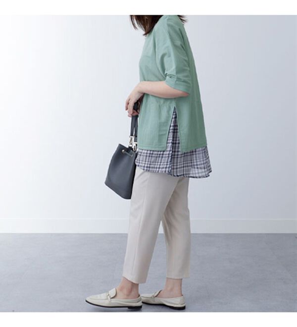 BELLUNA（ベルーナ）の「シフォンプリント切替チュニック（チュニック）」｜詳細画像