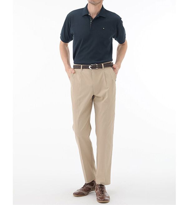 「＜アーノルド　パーマー＞ワンポイント刺しゅう鹿の子ポロシャツ（長袖・半袖）（メンズポロシャツ）」｜詳細画像