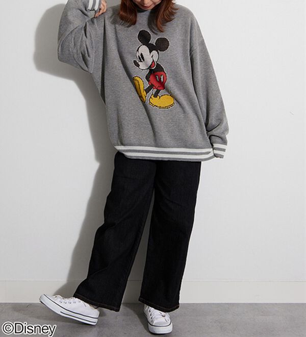 BELLUNA（ベルーナ）の「＜Ｄｉｓｎｅｙ＞【ミッキー】ジャカードゆったりセーター（ニット・セーター）」｜詳細画像