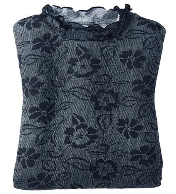 BELLUNA（ベルーナ）の「楊柳素材プリントハイネックプルオーバー（カットソー）」｜花柄(モノトーン)