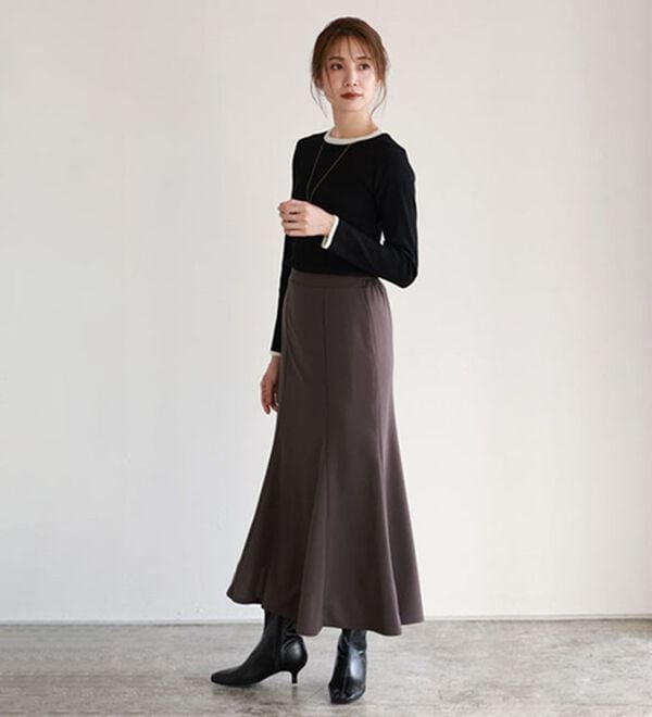 Pierrot（ピエロ）の「ストレッチマーメイドスカート（ロングスカート）」｜詳細画像