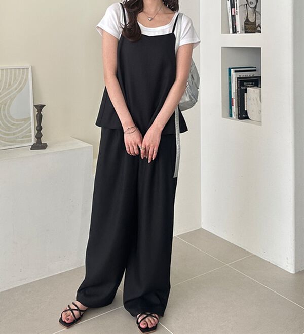 GeeRA（ジーラ）の「セットアップ風キャミソールサロペット（オールインワン）」｜詳細画像