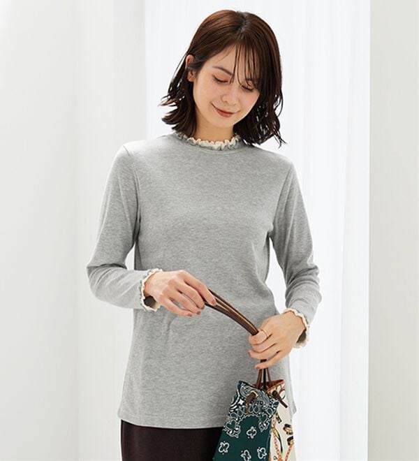 BELLUNA（ベルーナ）の「重ね着風フリル衿プルオーバー（カットソー）」｜詳細画像