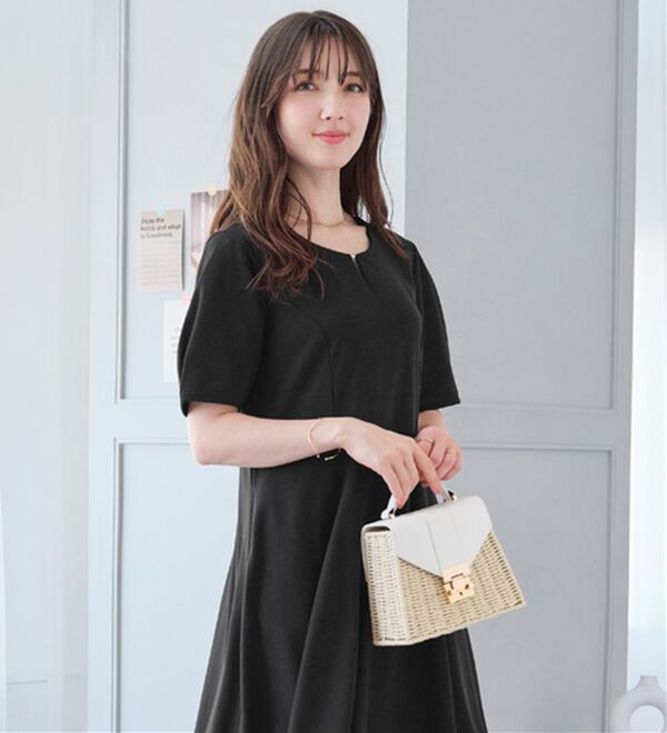 alotta（アロッタ）の「【4つの機能付】タック袖Ａラインワンピース（その他ワンピース）」｜詳細画像