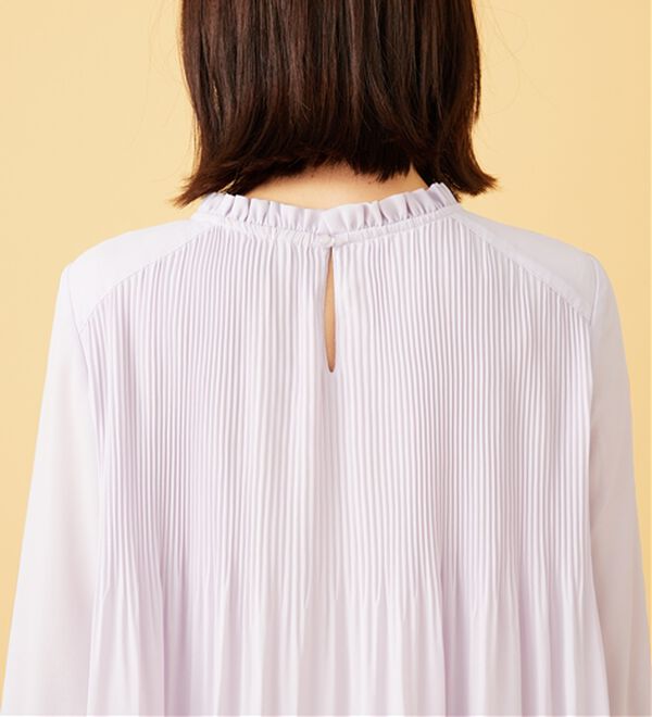 BELLUNA（ベルーナ）の「【新色追加】〈セレモニースタイル〉細プリーツデザインブラウス（ブラウス）」｜詳細画像