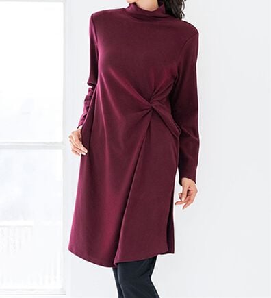 VINNO（ヴィノ）の「暖かピーチ起毛・デザインチュニック（チュニック）」