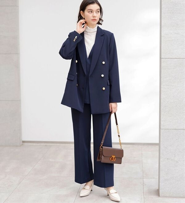 GeeRA（ジーラ）の「【入卒式/セレモニー】着回しベスト＆ジャケットセットスーツ（パンツスーツ）」｜詳細画像