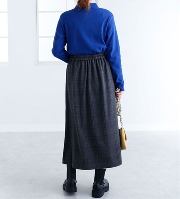 BELLUNA（ベルーナ）の「ウール調素材ラップ風スカート（ロングスカート）」｜詳細画像