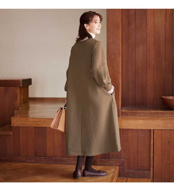 Viola e Viola（ヴィオラ エ ヴィオラ）の「あったか裏起毛ゆるワンピース（カットソーワンピース）」｜詳細画像