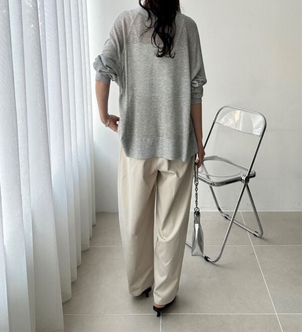 GeeRA（ジーラ）の「接触冷感！Ｖネックカーディガン（ニットカーディガン）」｜詳細画像