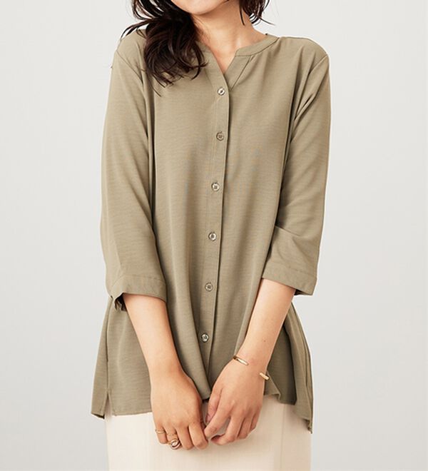 BELLUNA（ベルーナ）の「【新色追加】機能付！バックプリーツチュニック（チュニック）」｜詳細画像