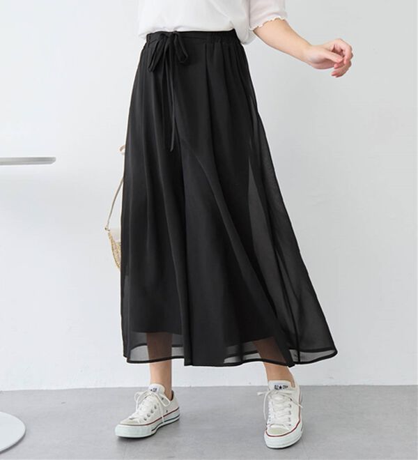 alotta（アロッタ）の「ふんわりシフォンワイドパンツ（ワイドパンツ・ガウチョ）」｜詳細画像