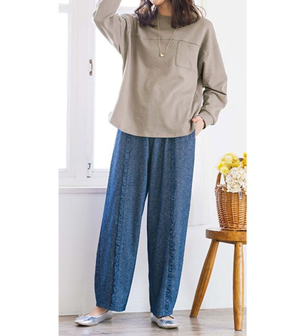 ルフラン（ルフラン）の「＜ｆｕ－ｕ＞綿１００％天然染めプルオーバー（カットソー）」｜詳細画像