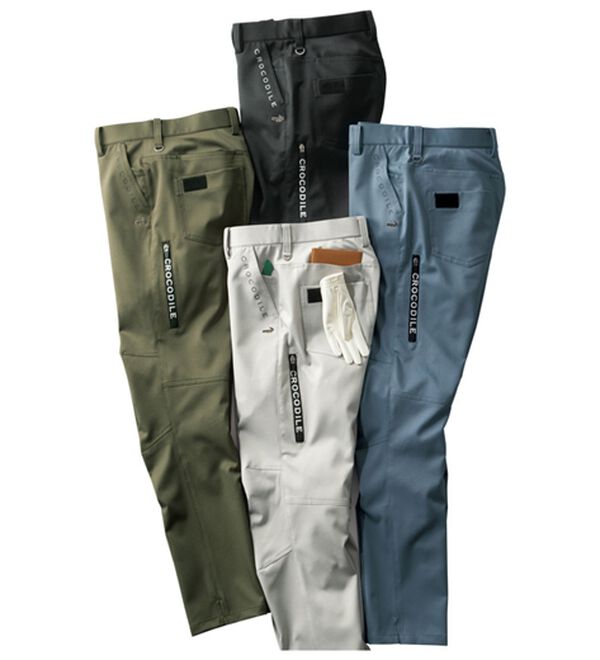 「＜クロコダイル＞接触冷感ドビー３Ｄアクティブパンツ（メンズスラックス）」｜詳細画像