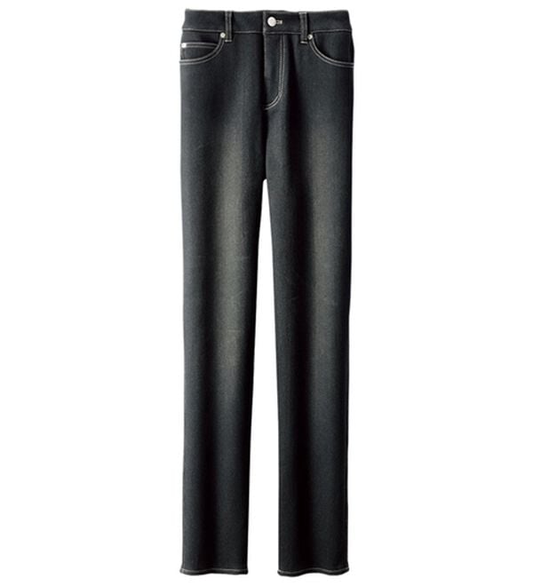 BELLUNA（ベルーナ）の「裏ベロアストレッチデニムパンツ（フルレングスパンツ）」｜詳細画像