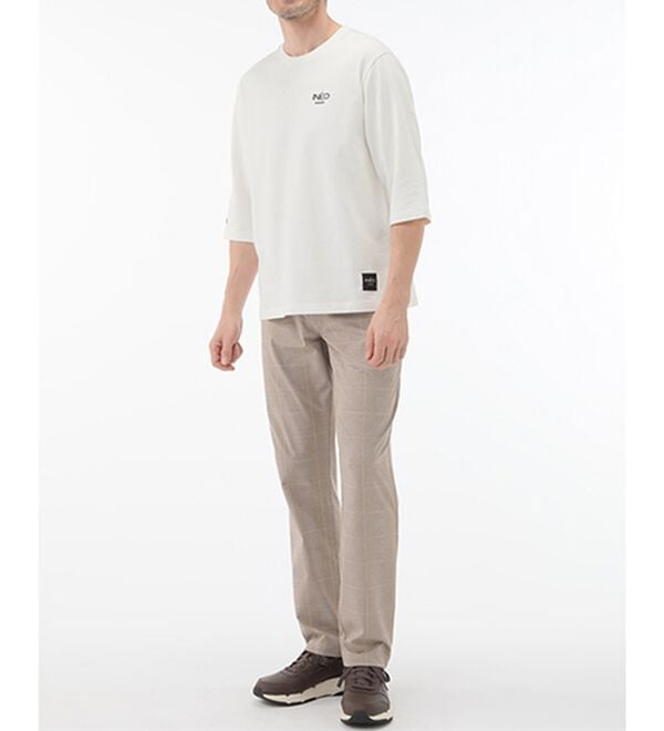 「＜イネド＞綿１００％ゆったり６分袖ライトトレーナー（メンズトレーナー）」｜詳細画像