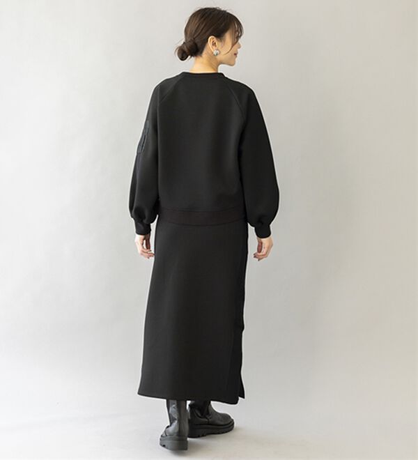 BELLUNA（ベルーナ）の「【ＳＭＡＲＴ　ＥＣＯ　ＪＥＲＳＥＹ】異素材切替スカート（ロングスカート）」｜詳細画像