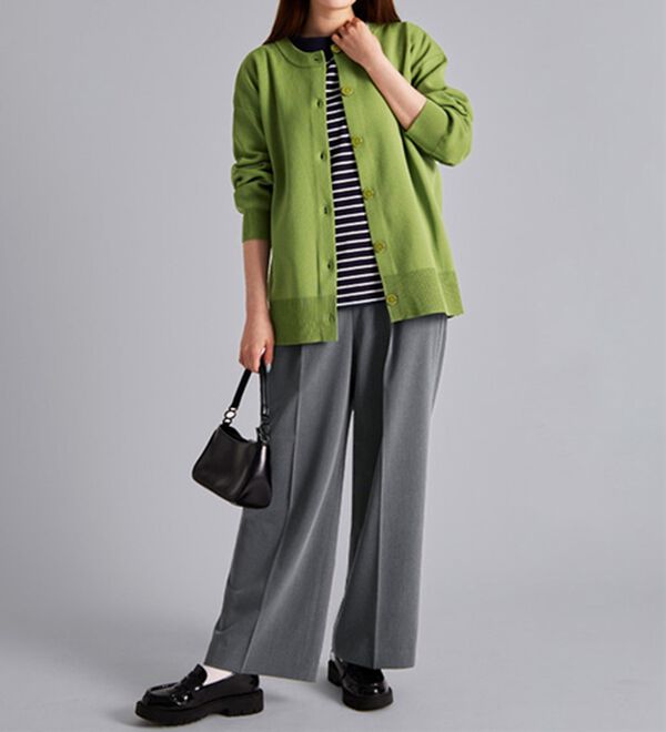 BELLUNA（ベルーナ）の「サマ見え！美脚タック使いワイドパンツ（ワイドパンツ・ガウチョ）」｜詳細画像