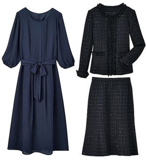 RANAN（ラナン）の「【３点レディセット】ロングワンピ３点レディセットスーツ（その他スーツ）」｜ネイビー系
