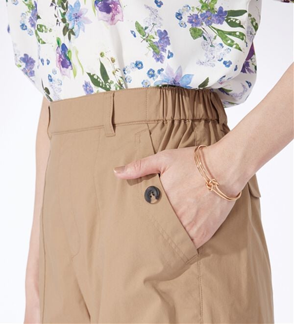 BELLUNA（ベルーナ）の「サラリ綿混ベイカーキュロットパンツ（その他パンツ）」｜詳細画像
