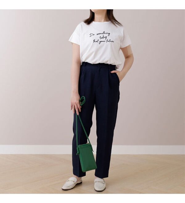 BELLUNA（ベルーナ）の「麻調素材テーパードパンツ（テーパードパンツ）」｜詳細画像