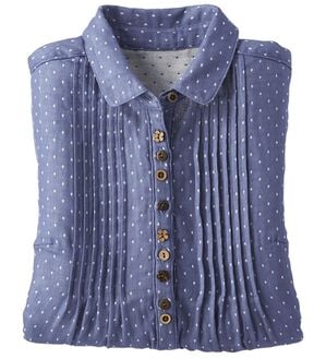 BELLUNA（ベルーナ）の「綿１００％ダブルガーゼブラウス（ブラウス）」｜ドット