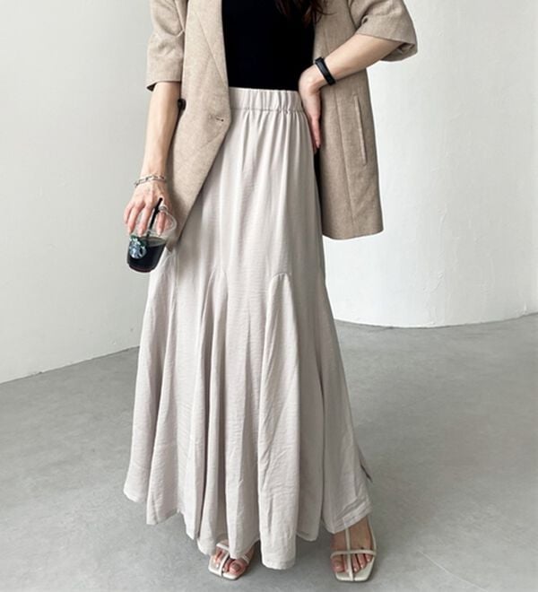 GeeRA（ジーラ）の「切替フレアーロングスカート（ロングスカート）」｜詳細画像