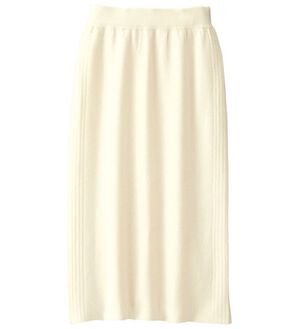 RANAN（ラナン）の「＜４つの機能付＞ニットタイトスカート（ロングスカート）」｜アイボリー