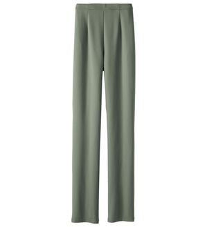 BELLUNA（ベルーナ）の「日本製静電気防止裏起毛ハイテンションパンツ（フルレングスパンツ）」｜グレイッシュカーキ