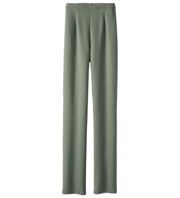 BELLUNA（ベルーナ）の「日本製静電気防止裏起毛ハイテンションパンツ（フルレングスパンツ）」｜グレイッシュカーキ