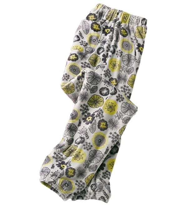 「ストレッチフリースルームパンツ（パジャマ・ルームウェア）」｜北欧風グレー