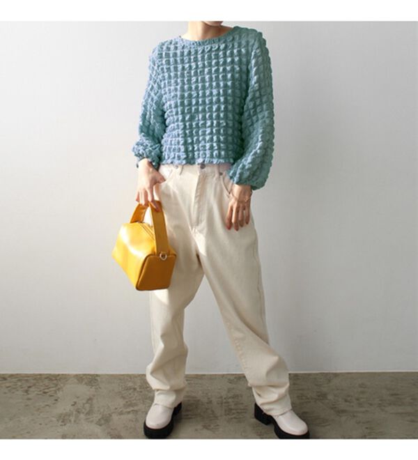 GeeRA（ジーラ）の「ぽこぽこ素材２ＷＡＹカーディガン（カットソー）」｜詳細画像