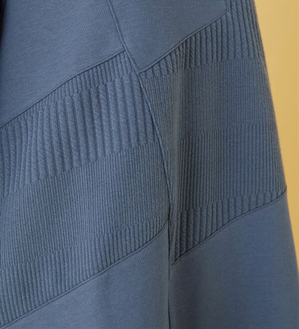 BELLUNA（ベルーナ）の「ボーダージャカード素材切替デザインチュニック（チュニック）」｜詳細画像