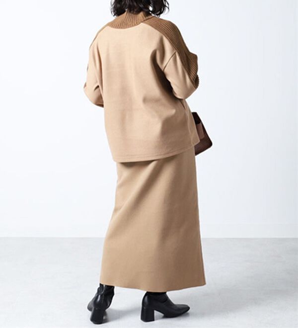 BELLUNA（ベルーナ）の「＜セットアップ対応＞メルトン素材リブ切替プルオーバー（セットアップ）」｜詳細画像