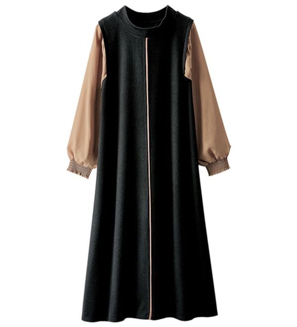 BELLUNA（ベルーナ）の「袖切替デザインハイネックワンピース（その他ワンピース）」｜詳細画像