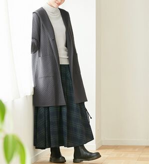✨極美品✨レオナール ベロア フーデット コート キルティング 2XL
