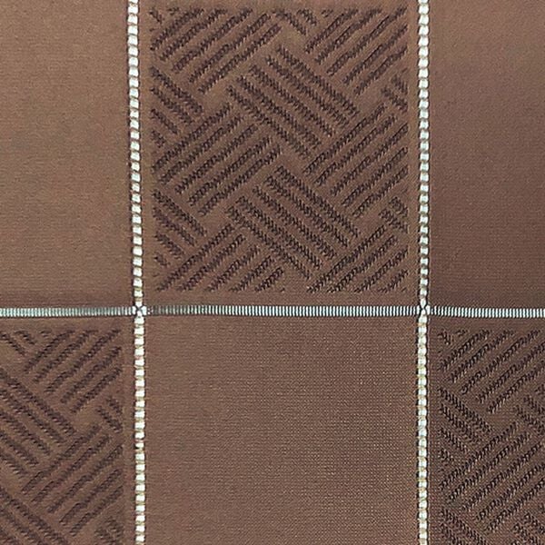 「ＮＥＷ長さ調節できるサッとパタパタ間仕切りカーテン（のれん・間仕切り・カフェカーテン）」｜市松柄ブラウン